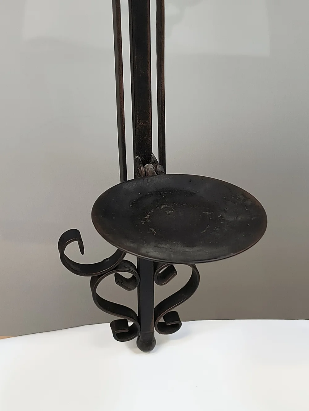 VINTAGE Metal Cross Black – Home Wall Decor Collapsible Candle Holder -